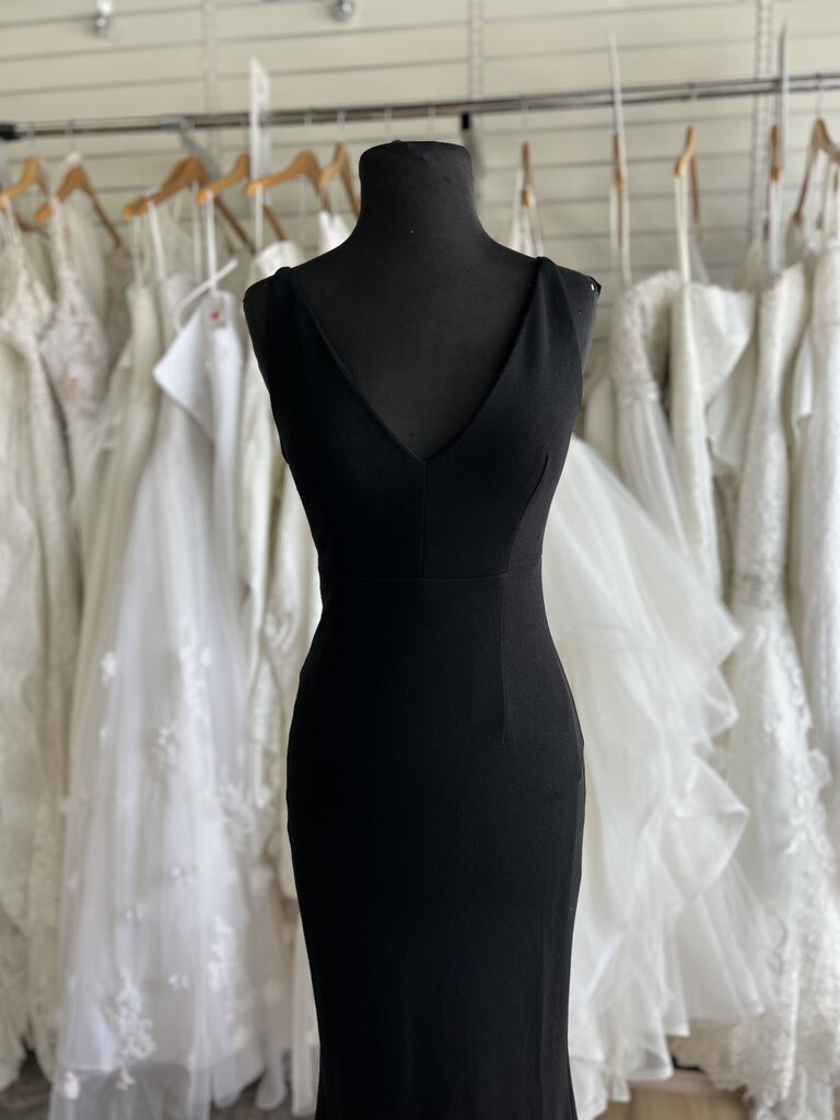 Lulus Black V Neck Long Formal Dress Extra Small