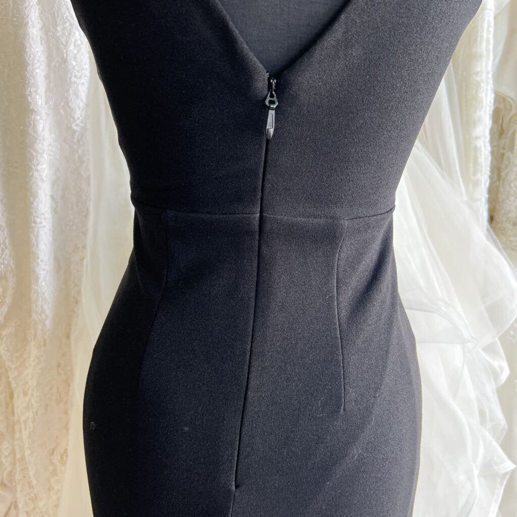 Lulus Black V Neck Long Formal Dress Extra Small