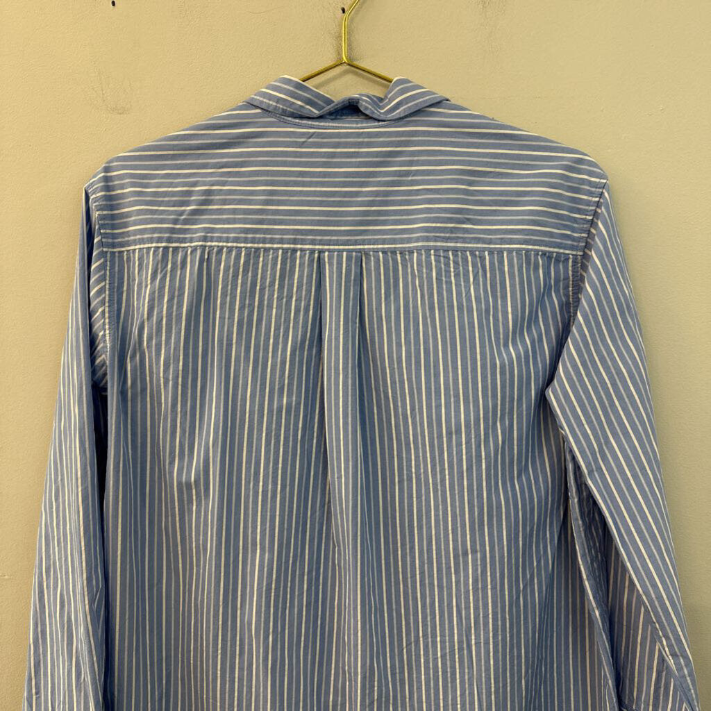 Blue White Striped Buttondown Small