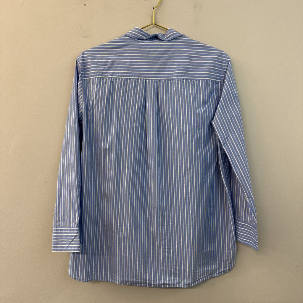 Blue White Striped Buttondown Small