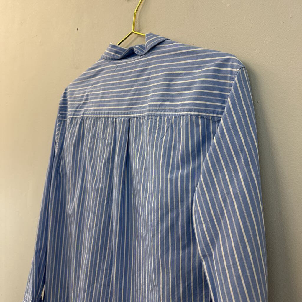 Blue White Striped Buttondown Small