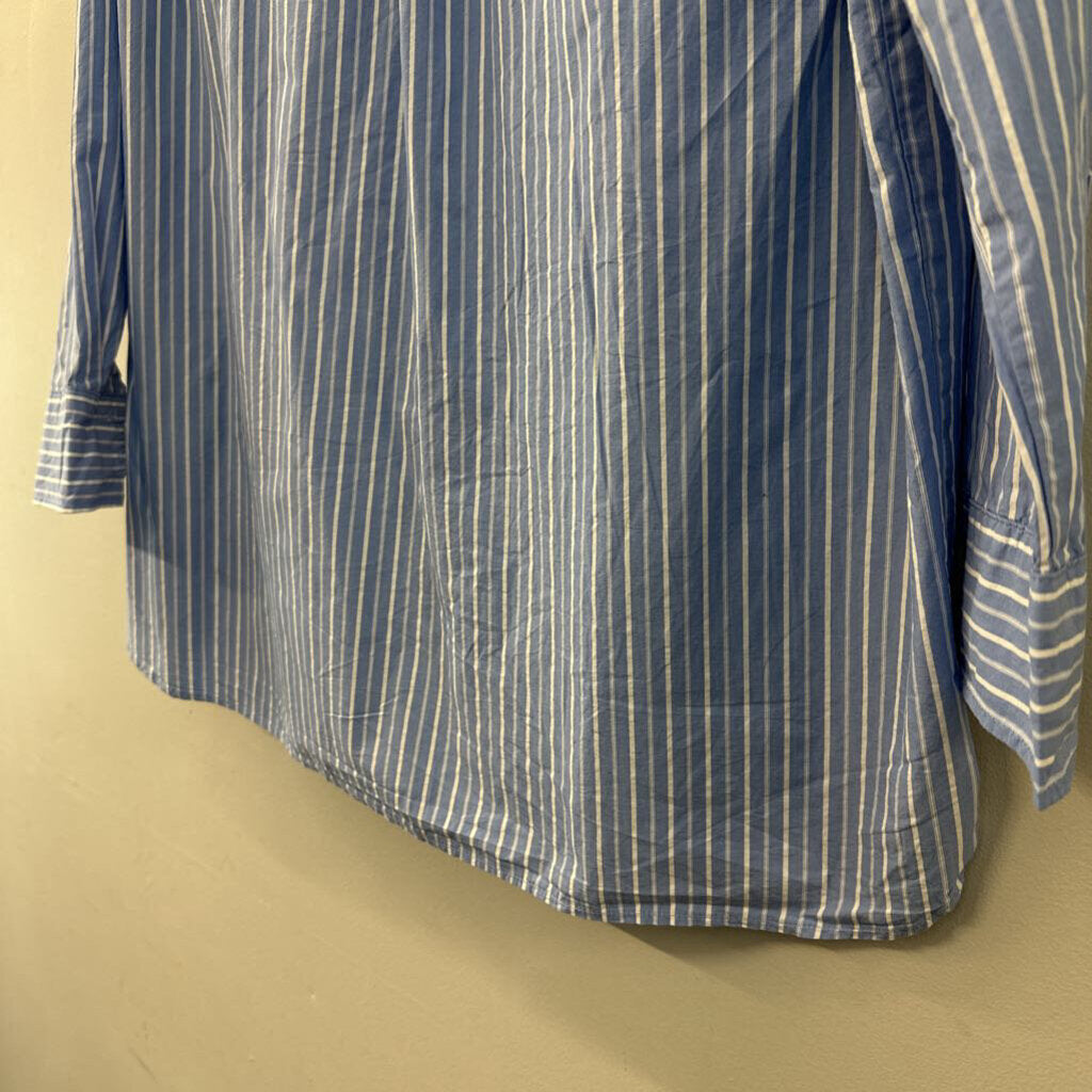 Blue White Striped Buttondown Small