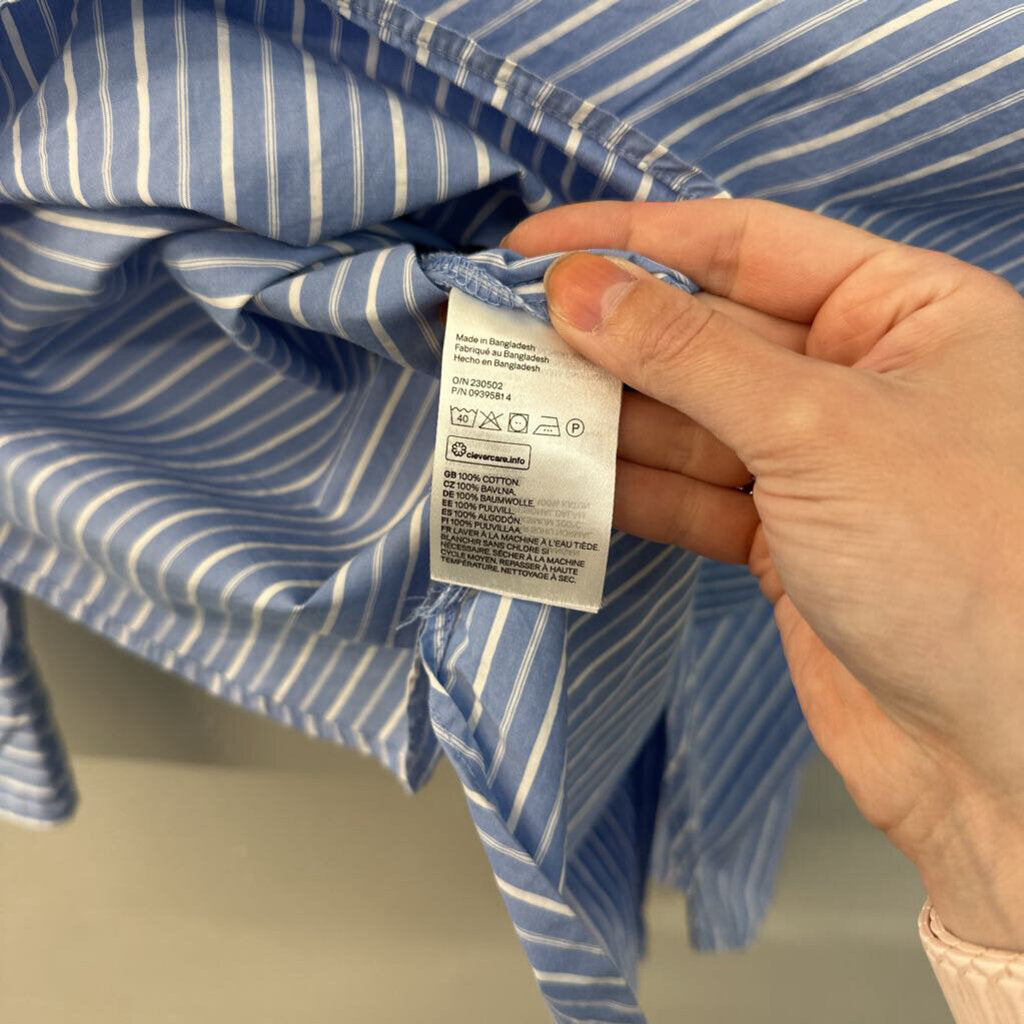 Blue White Striped Buttondown Small