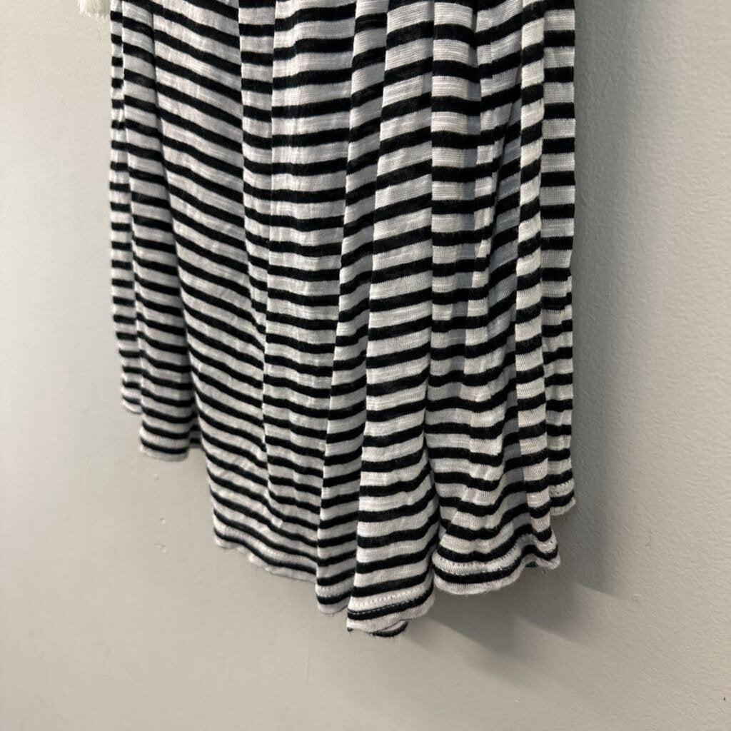 Loft Black/White Striped Offshoulder Large
