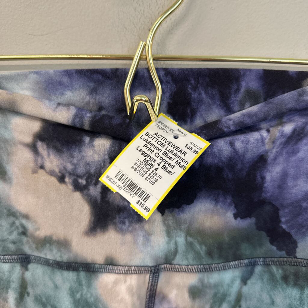 Lululemon Blue/ Multi Print Cropped Leggings 4