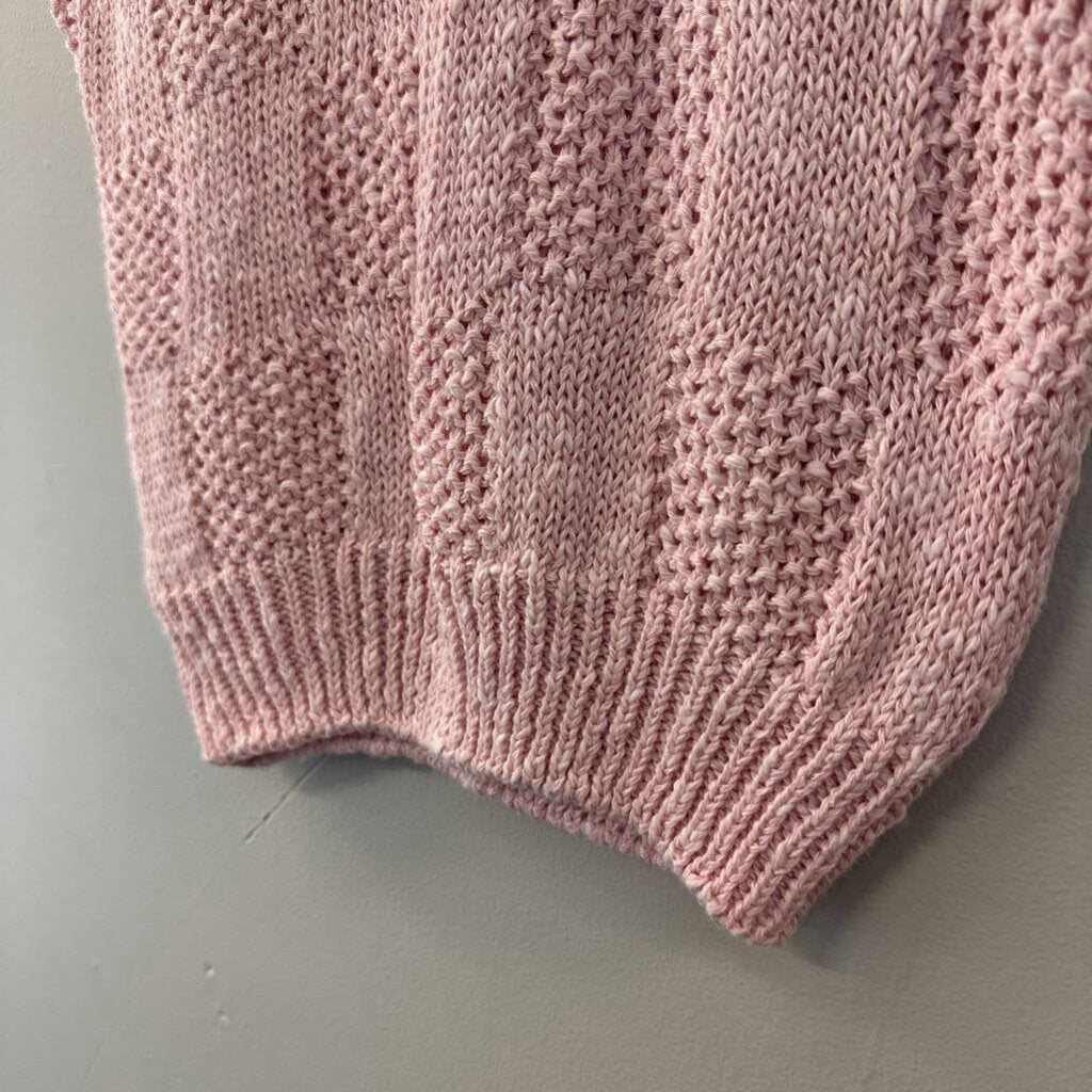 Vintage David Brett Pink Short Sleeve Sweater Top Medium