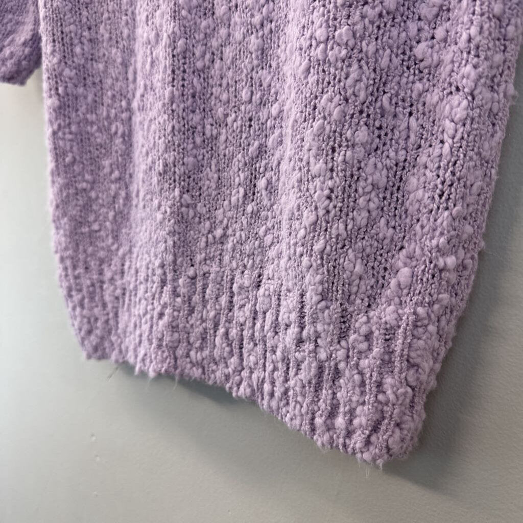 Vintage Chimney Ridge Purple Short Sleeve Sweater Top Medium