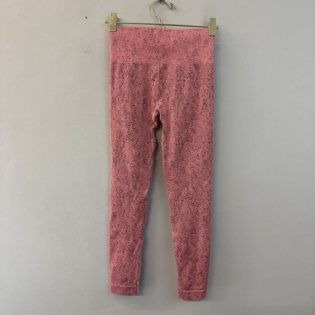 Gym Shark Pink Speckled Cropped Leggings Extra Large