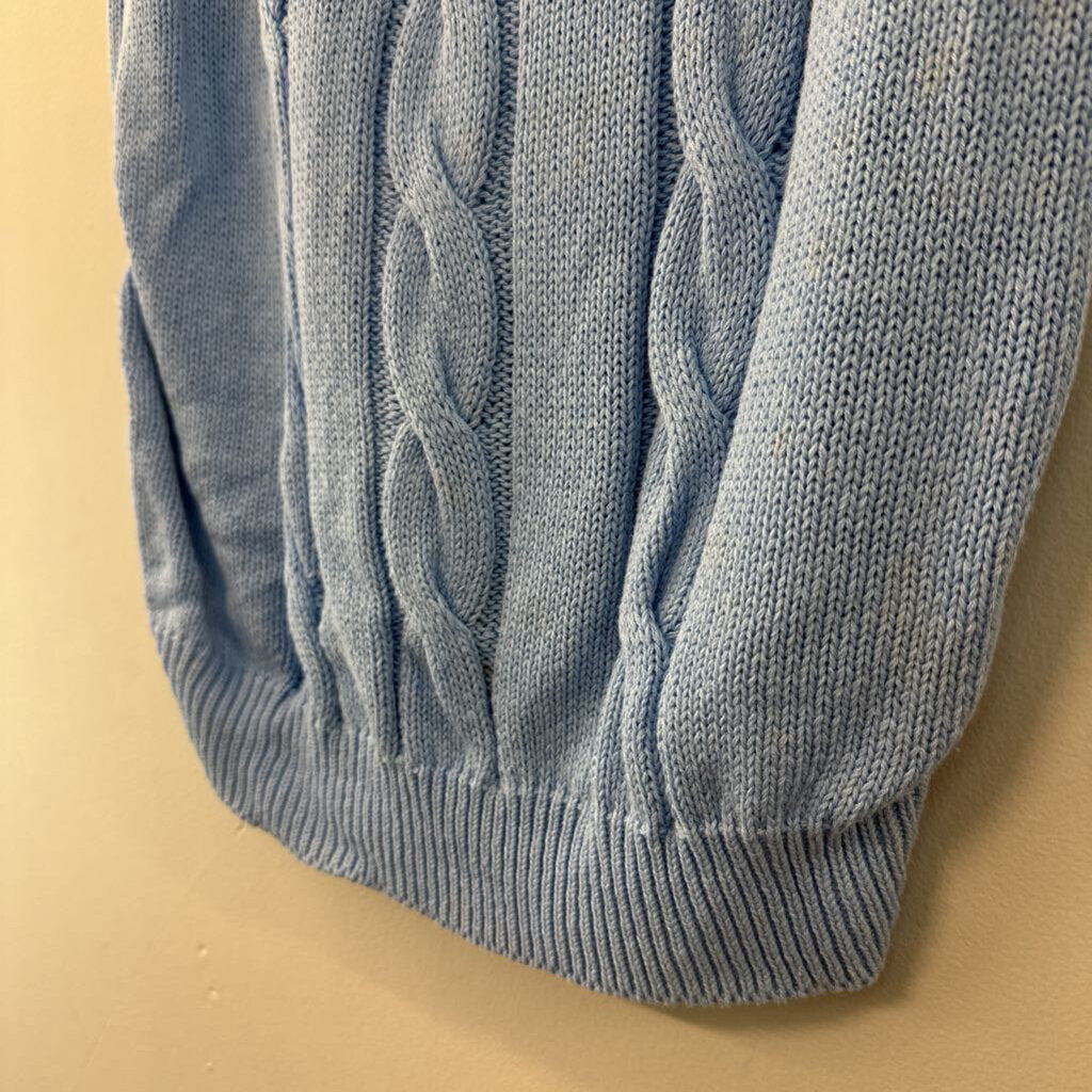 Vintage Blue Cable Knit Sweater Tank Top Small
