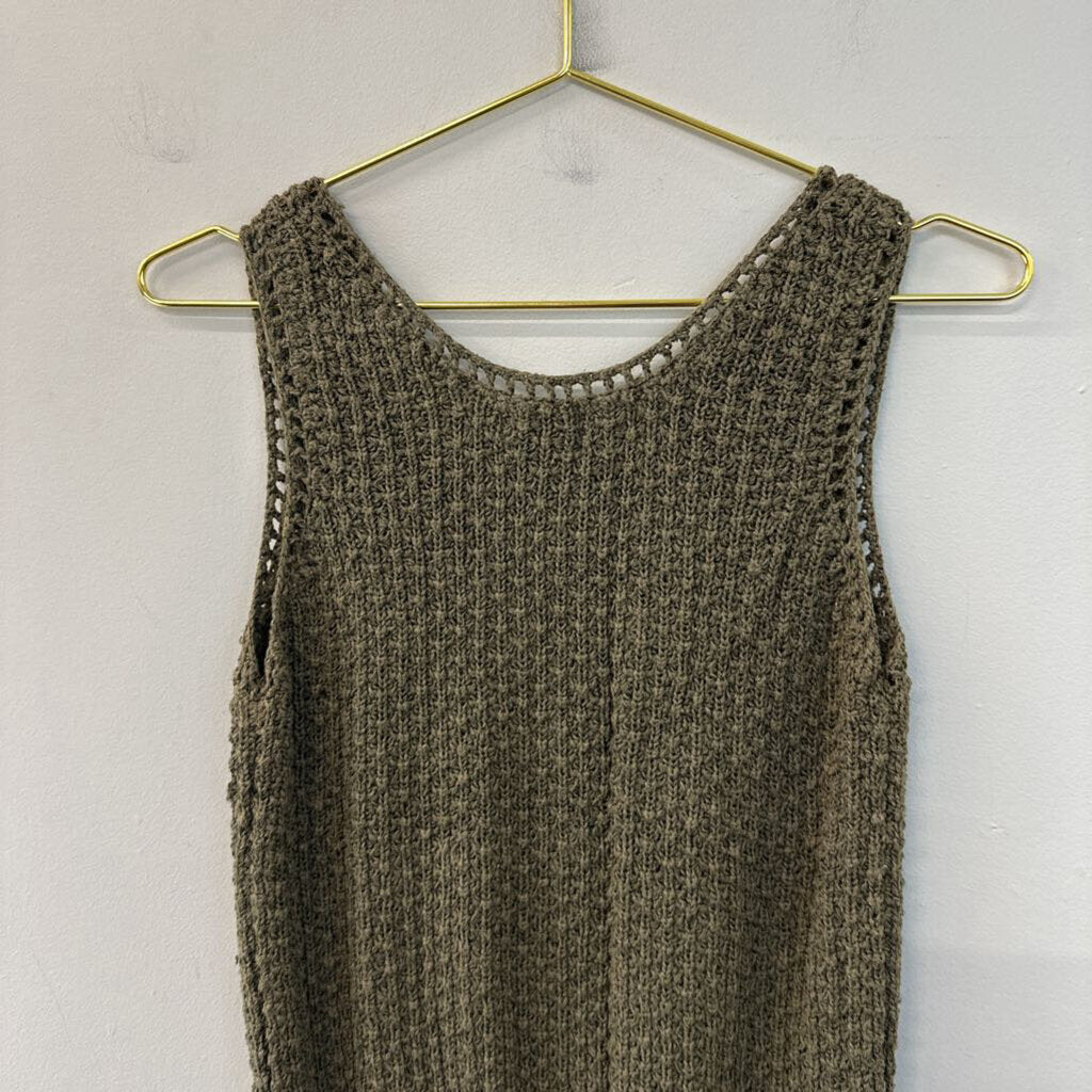 Vintage Rafaella Green Sweater Tank Top Large
