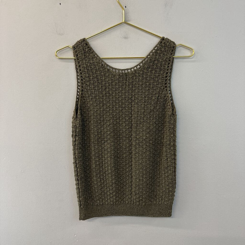Vintage Rafaella Green Sweater Tank Top Large