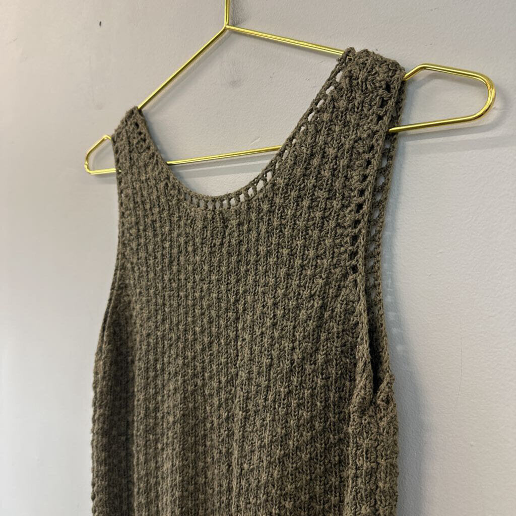 Vintage Rafaella Green Sweater Tank Top Large