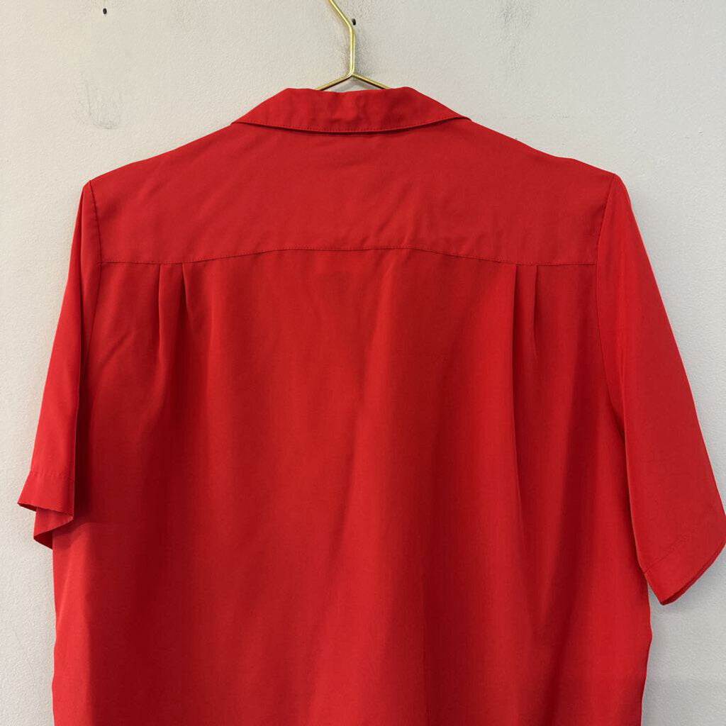 Vintage Neil Martin Red Short Sleeve Button Down Top 14