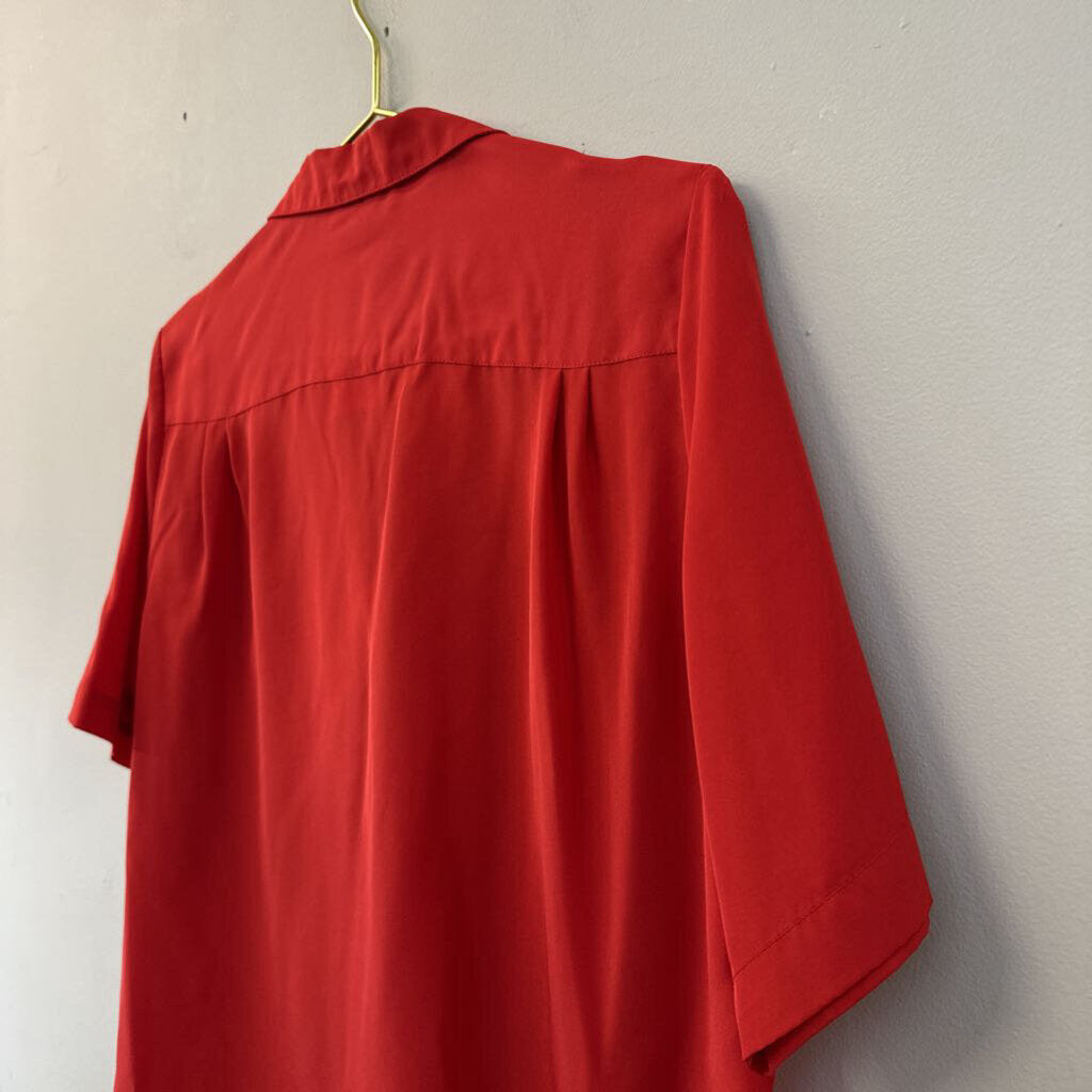Vintage Neil Martin Red Short Sleeve Button Down Top 14
