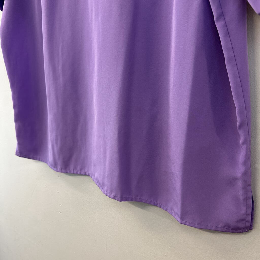 Vintage Neil Martin Purple Short Sleeve Button Down Top 14