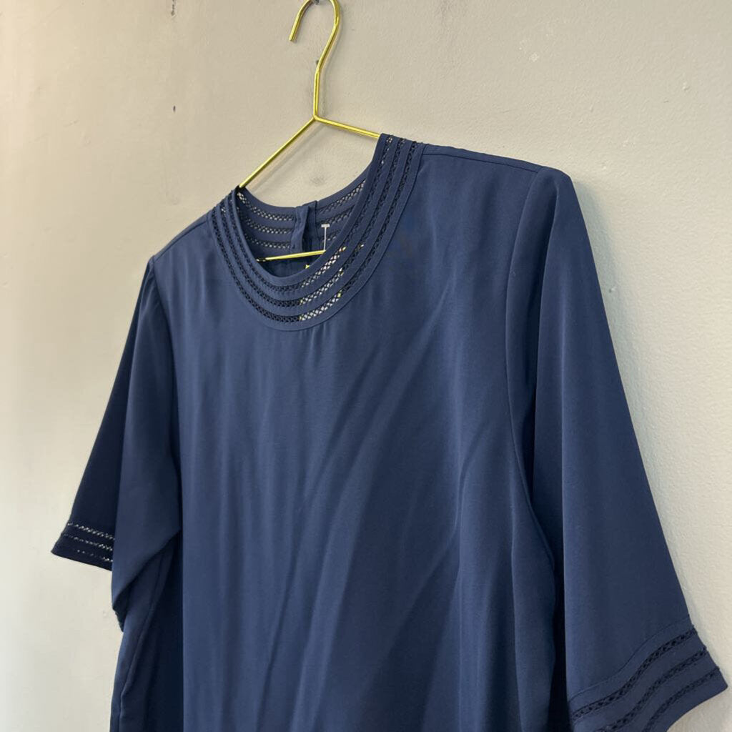 Vintage Yves St Clair Navy Short Sleeve Top 16