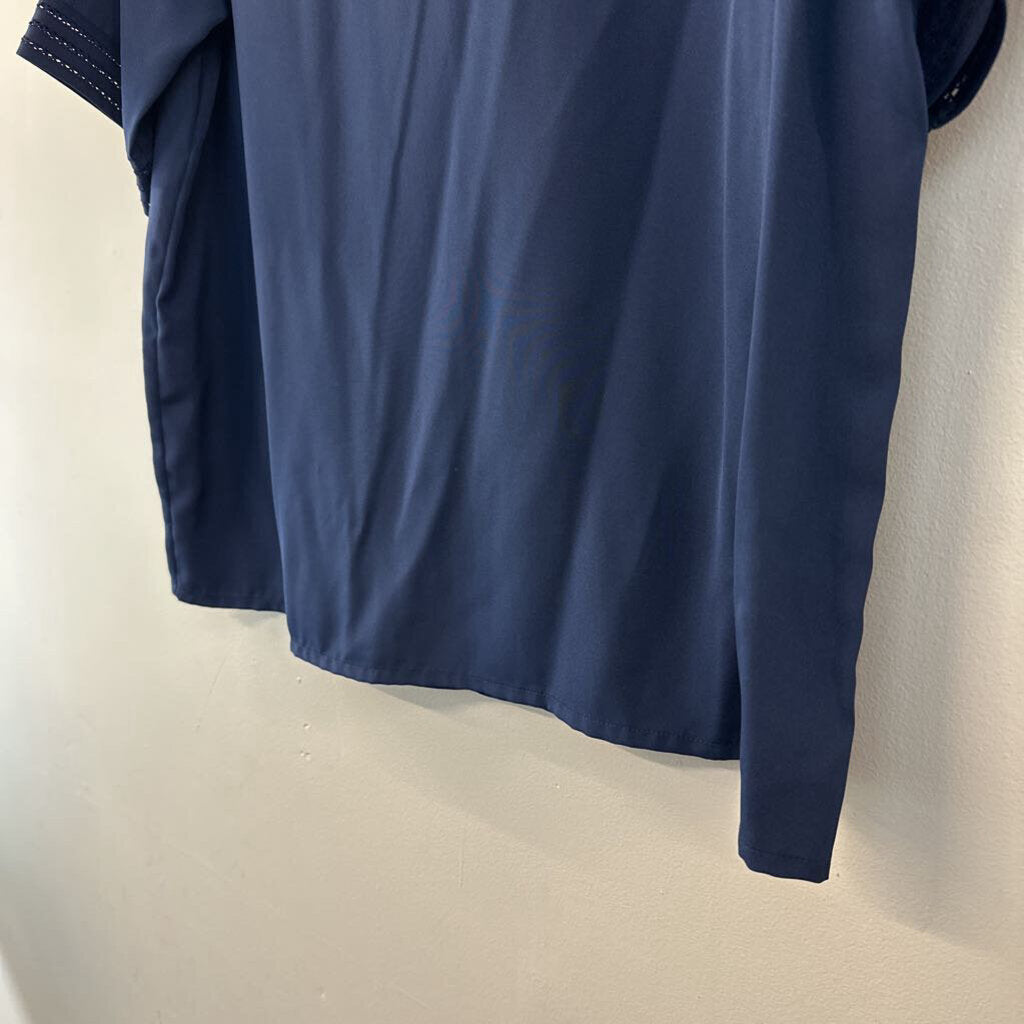 Vintage Yves St Clair Navy Short Sleeve Top 16