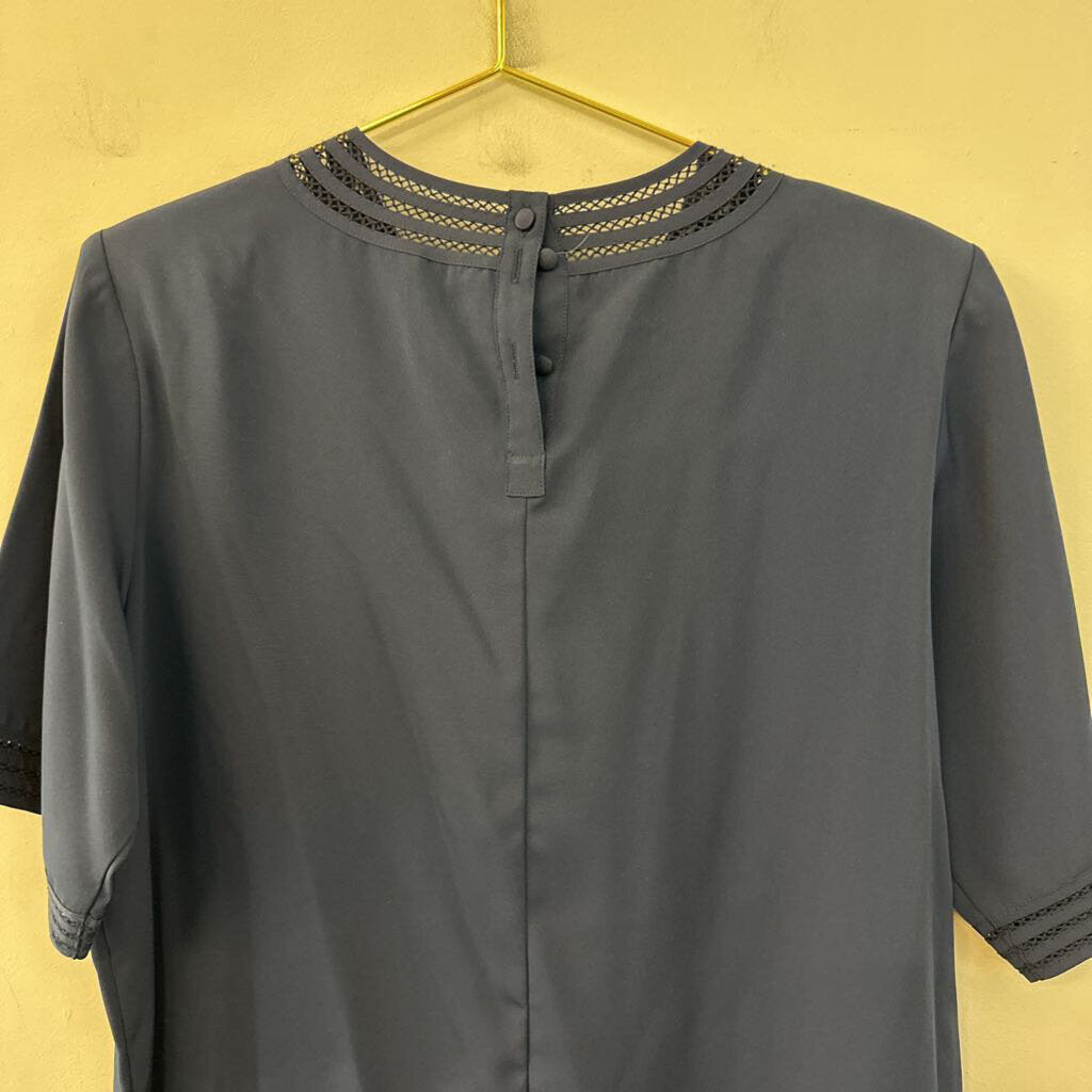 Vintage Yves St Clair Navy Short Sleeve Top 16