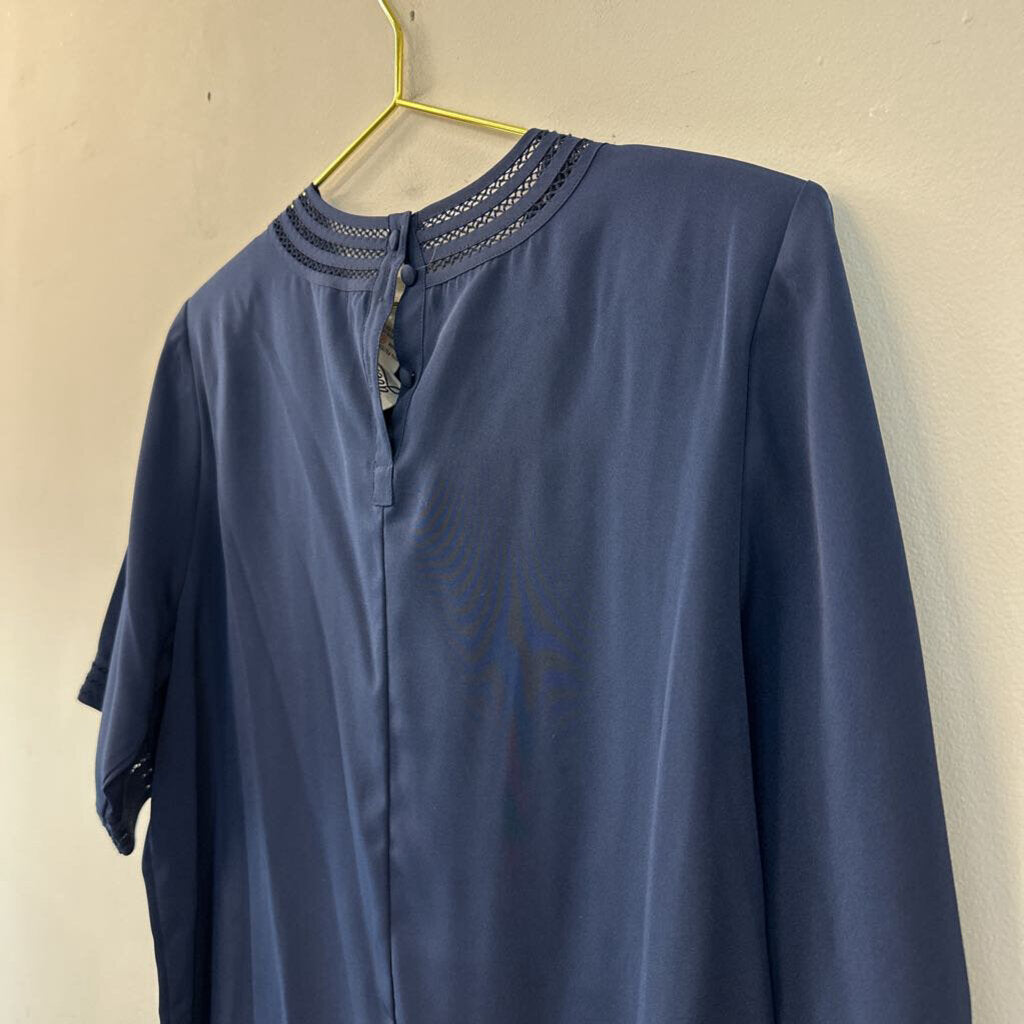 Vintage Yves St Clair Navy Short Sleeve Top 16