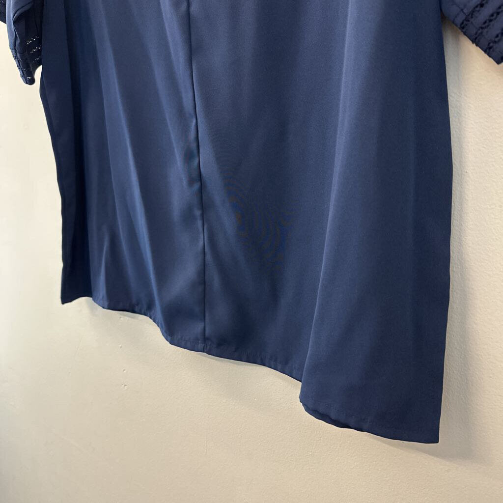 Vintage Yves St Clair Navy Short Sleeve Top 16
