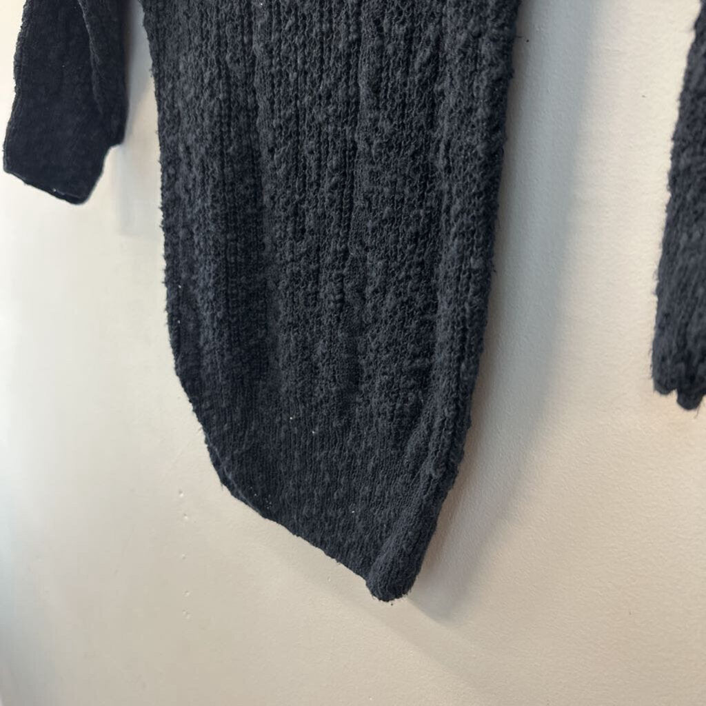 Vintage Rafaella Black Knit Long Sleeve Sweater Top Medium