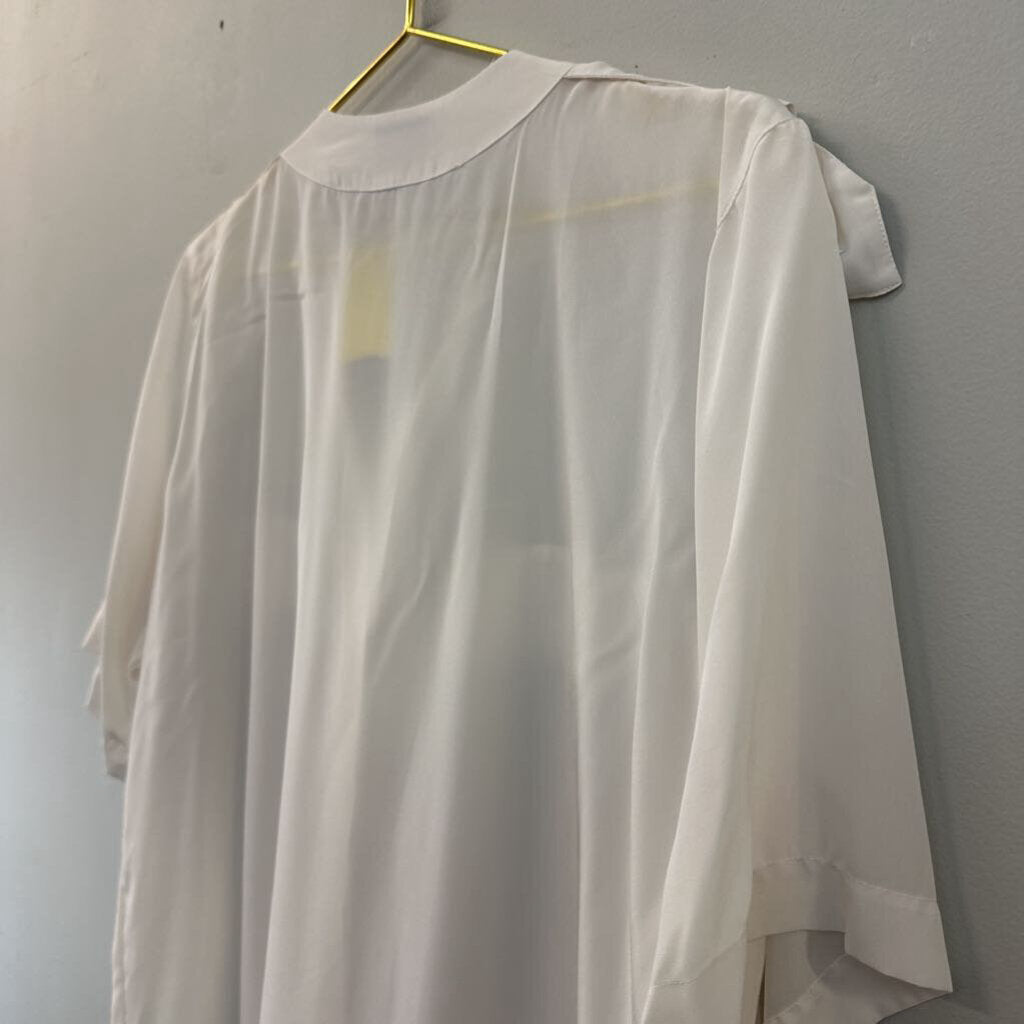 Vintage Pierre Cardin White Short Sleeve Button Front Top 10