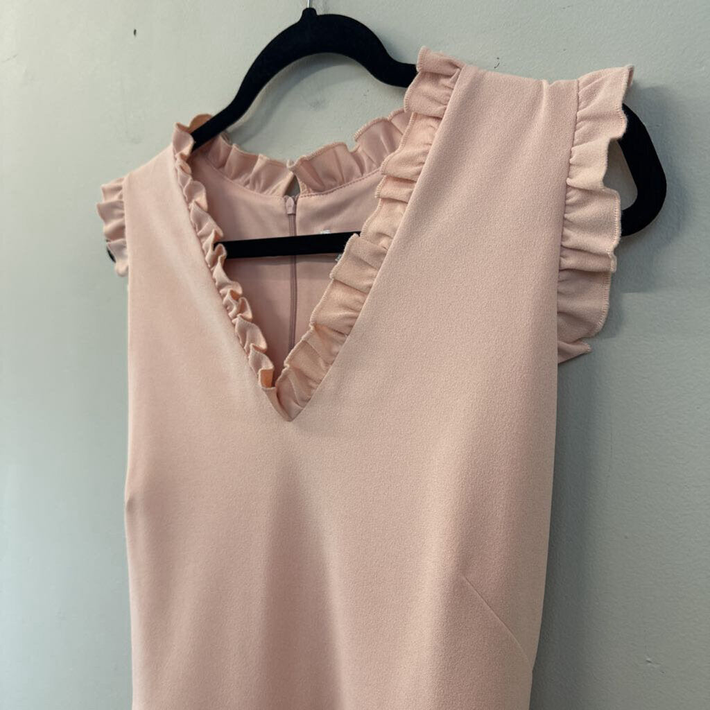 Sandra Darren Pink Ruffle Trim Jumpsuit 14