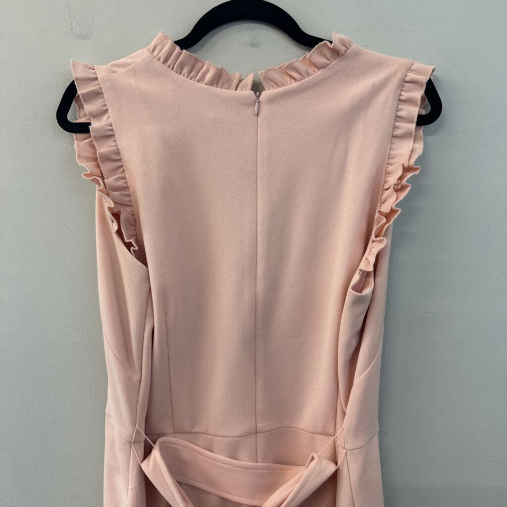 Sandra Darren Pink Ruffle Trim Jumpsuit 14