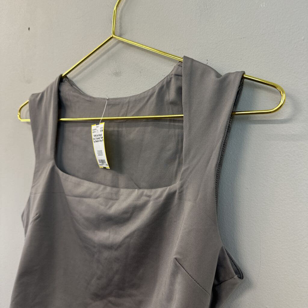 Grey Cropped Tank Top Medium