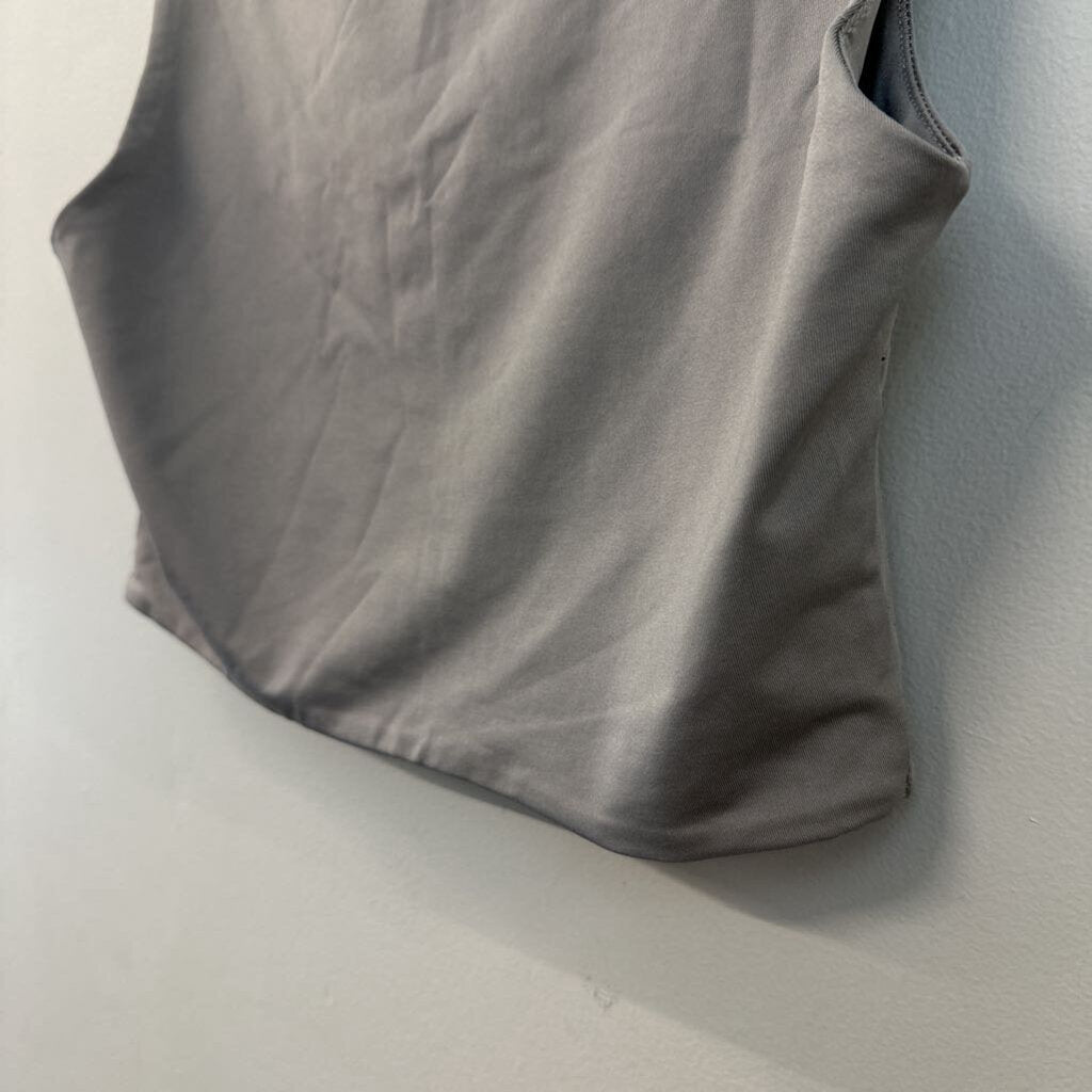 Grey Cropped Tank Top Medium