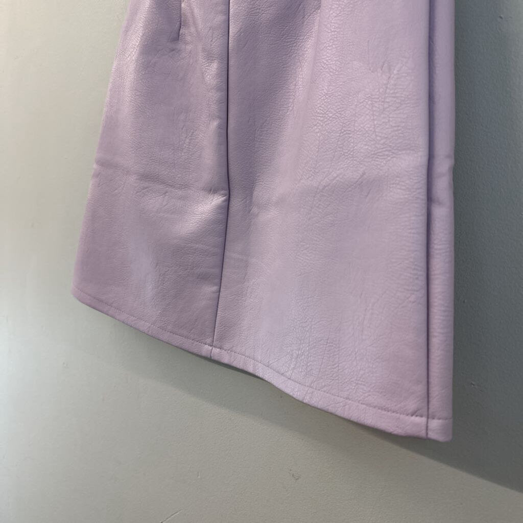 Haute Monde Purple Leather Mini Skirt Small
