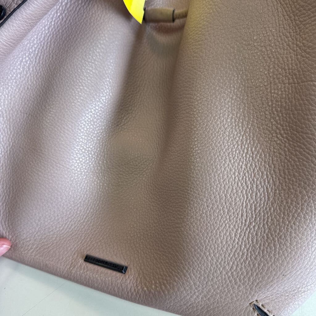 Rebecca Minkoff Pink Leather/ Black Stud Bucket Purse