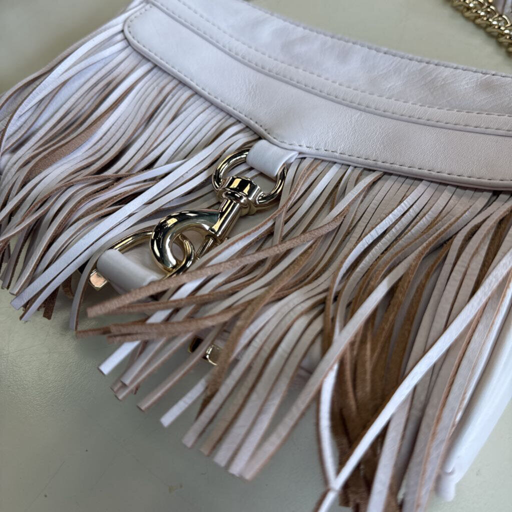 Rebecca Minkoff Pink Leather Fringe Crossbody Purse
