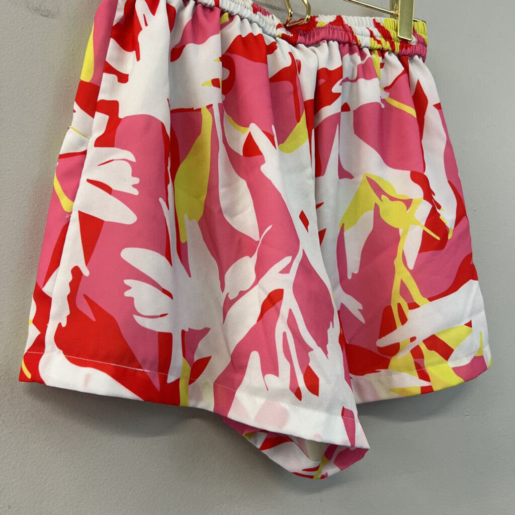 Crosby White/ Multi Print Pull On Shorts Small
