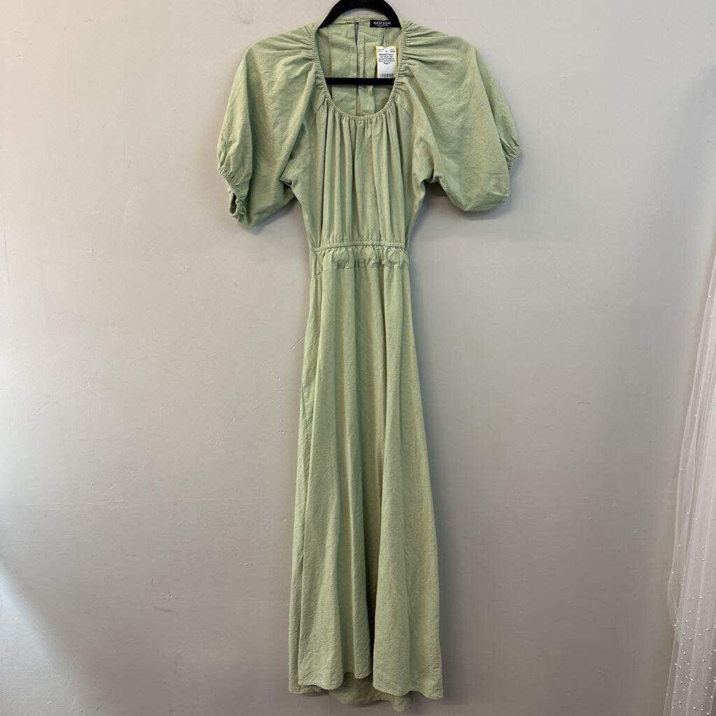 Nasty Gal Green Puffsleeve Maxi Dress Size 6
