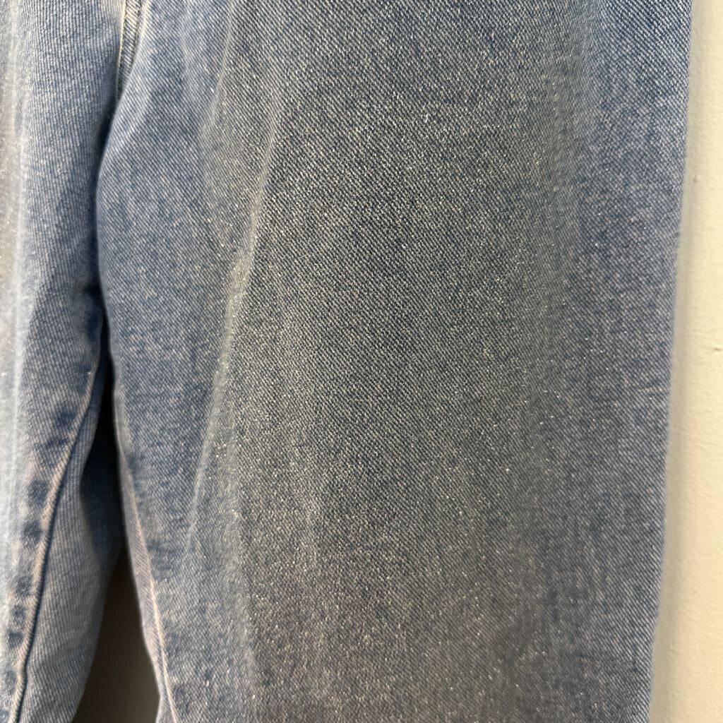NY Jeans Medium Wash Silver Shimmer Mom Jeans 6
