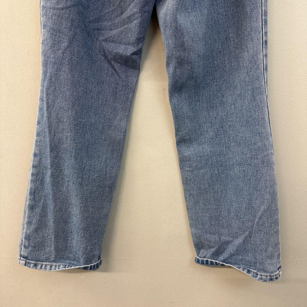 NY Jeans Medium Wash Silver Shimmer Mom Jeans 6