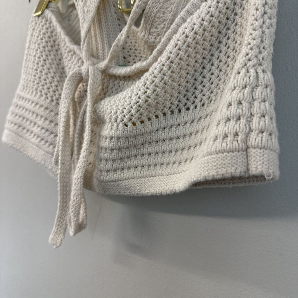 Aerie Cream Knit Cropped Halter Top Medium