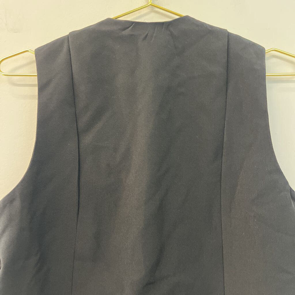 Missguided Black Tie Front Sleeveless Top Medium