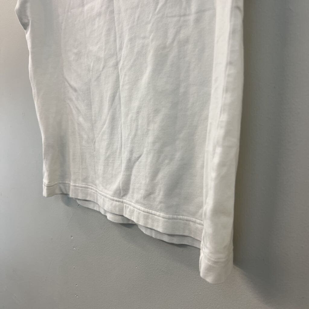 Adidas White/ Navy Logo Short Sleeve Top Medium