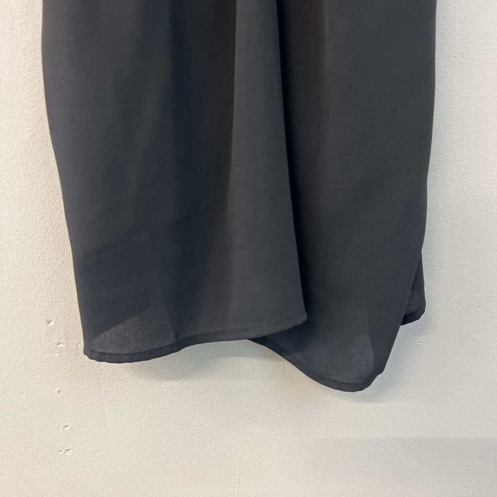 J Crew Black Ruffle Cross Strap Top 10