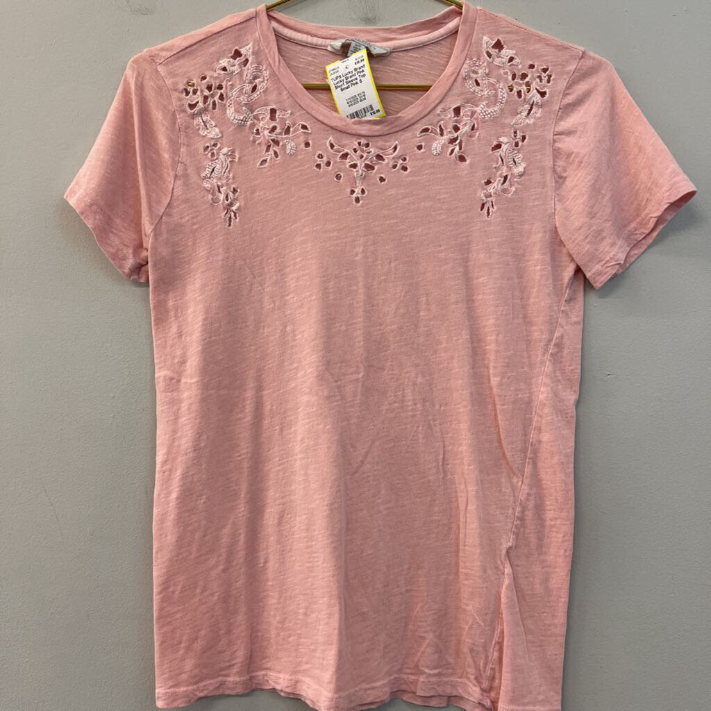 Lucky Brand Pink Short Sleeve Top Small