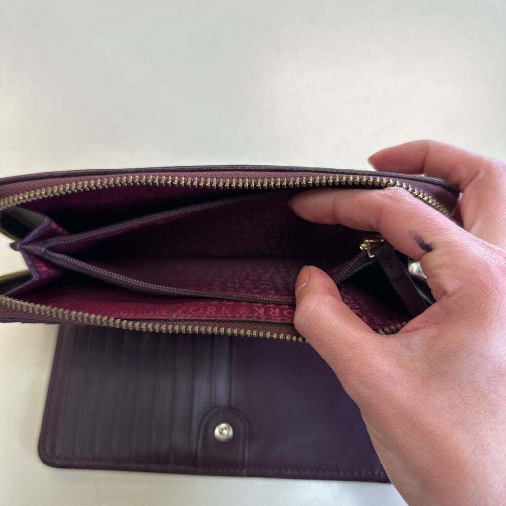 Kate Spade Burgundy Pebbled Leather Wallet