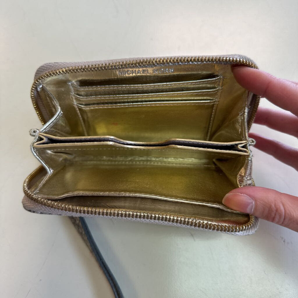 Michael Kors Brown Snakeskin Wristlet Wallet