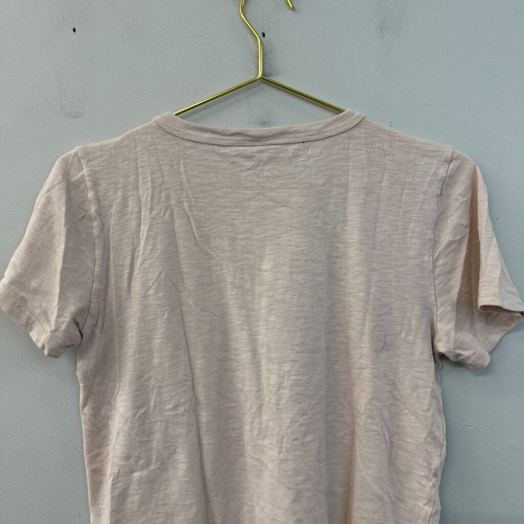 J Crew Brown Wine Short Sleeve Graphic Tee Small