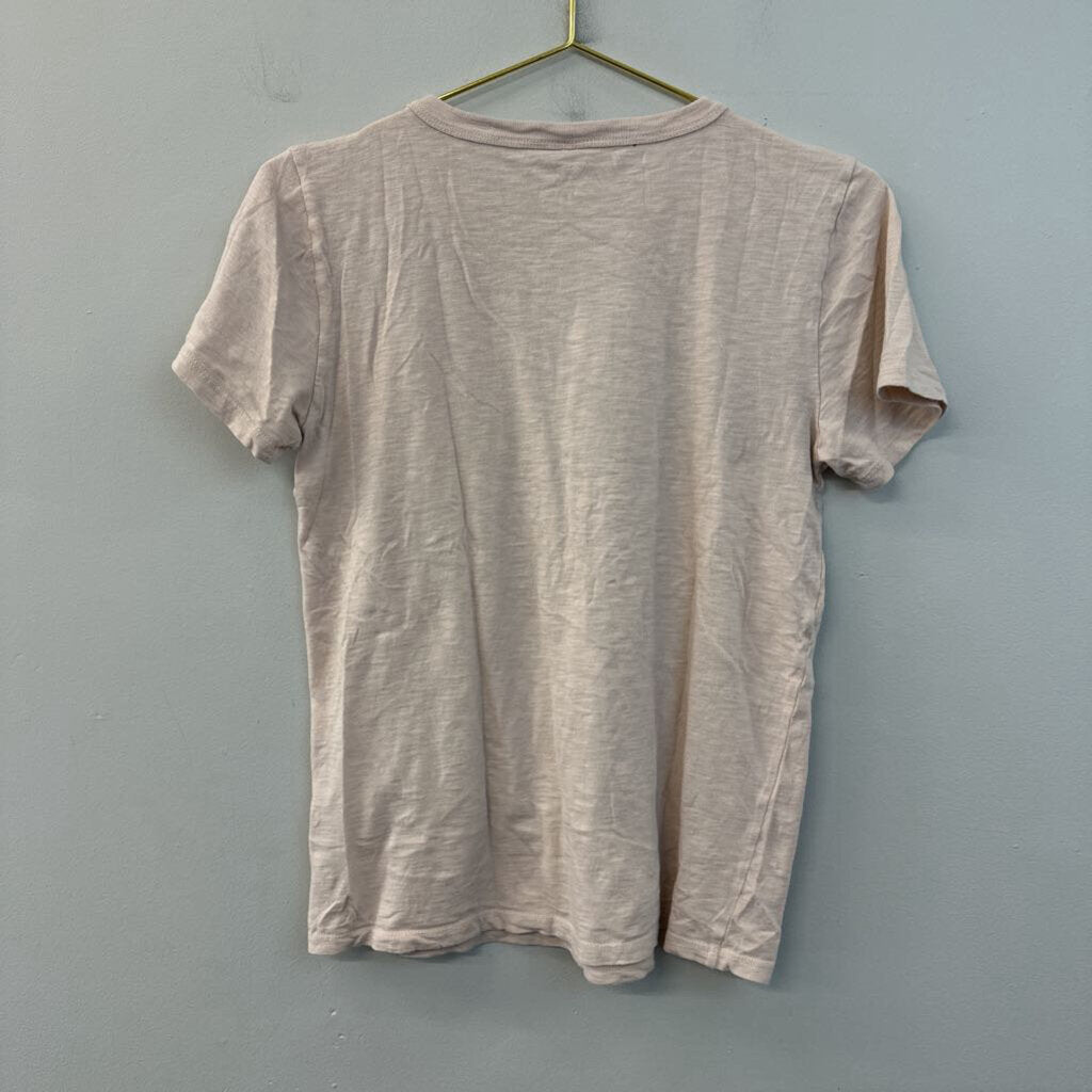 J Crew Brown Wine Short Sleeve Graphic Tee Small