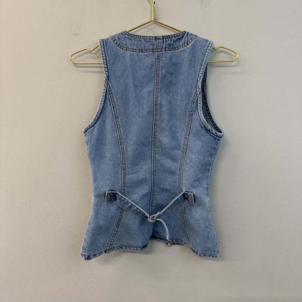 Nasty Gal Medium Wash Denim Vest Top 4