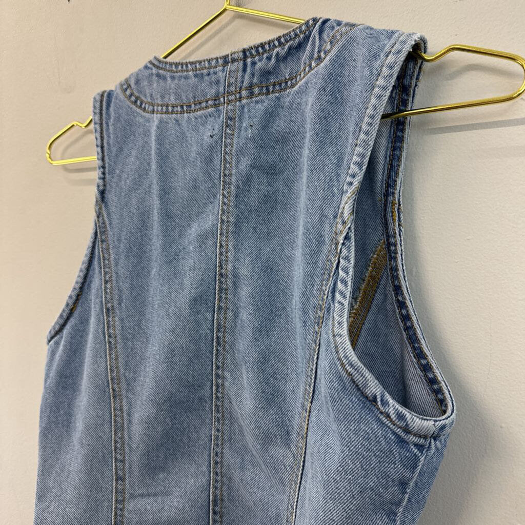 Nasty Gal Medium Wash Denim Vest Top 4