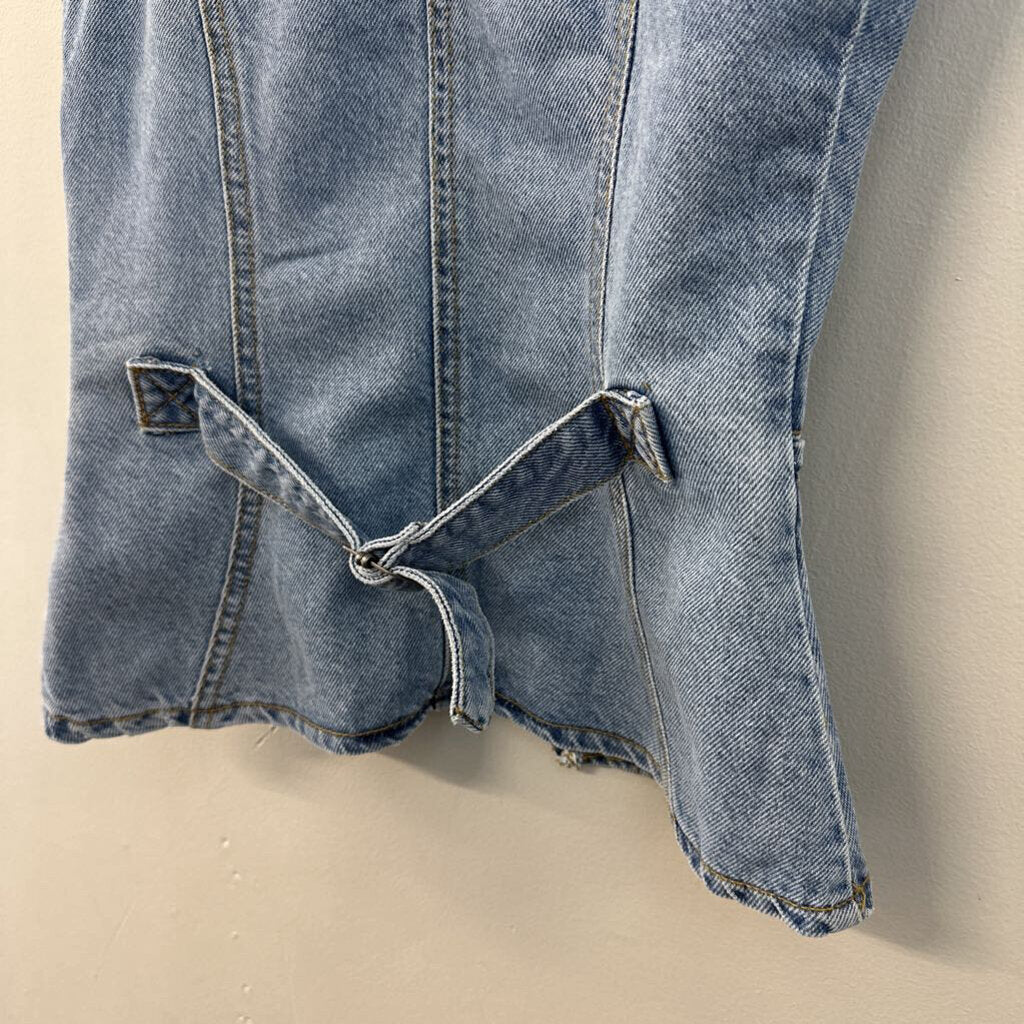 Nasty Gal Medium Wash Denim Vest Top 4