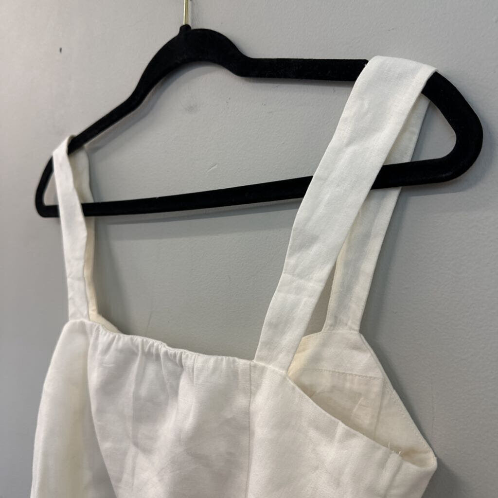 Banana Republic White Linen Blend Cropped Tank Top 4